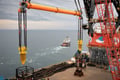 The Modular Spreaderbar hanging in the crane